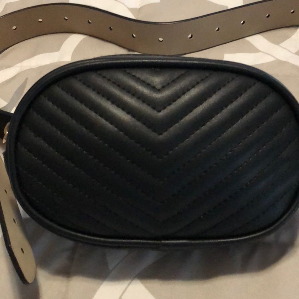 Steve Madden quilted chevron belt bag